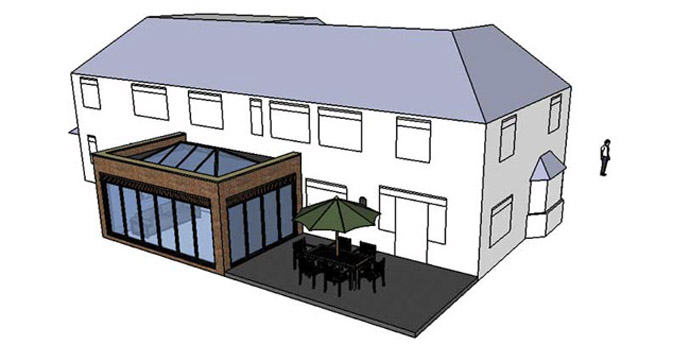 3D image of proposed extension